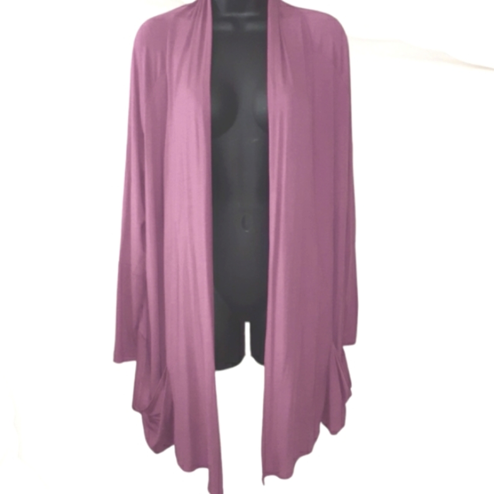 - LOGO by LORI GOLDSTEIN OPEN FRONT CARDIGAN